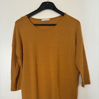 Dünner Pullover Senfgelb
