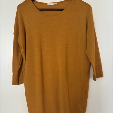 Dünner Pullover Senfgelb