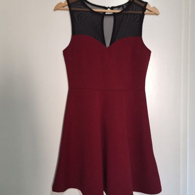 Dark red dress