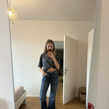 Massimo Dutti high-waist skinny flared jeans