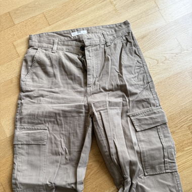 Brown cargo trousers