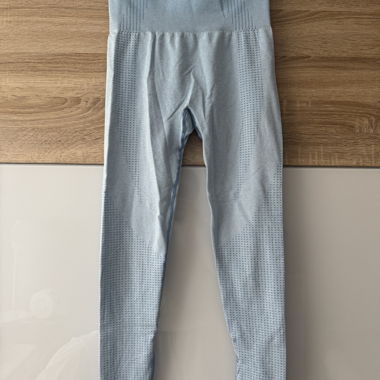 Hellblaue Seamless Sportleggings S