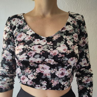Samtiges Crop Top