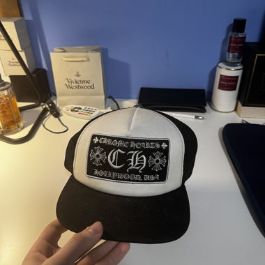 Chrome Hearts Trucker-Cap schwarz-weiss
