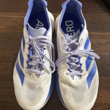Adizero Boston 8 running sneakers white & purple 