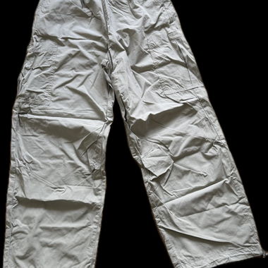 Light Beige Parachute Pants