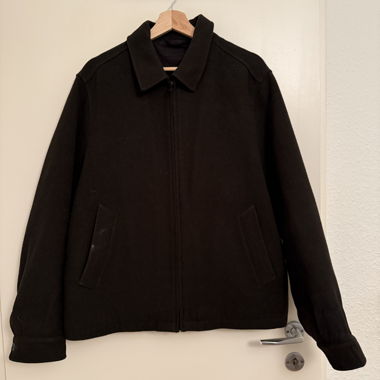 Dark green zip-up jacket with classic collar UNIQLO
