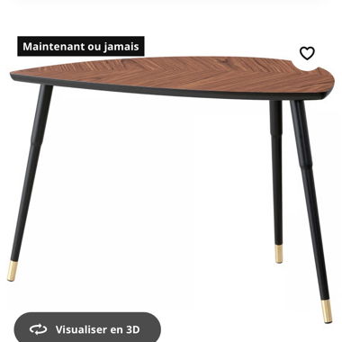 Tavolino laterale triangolare asimmetrico IKEA