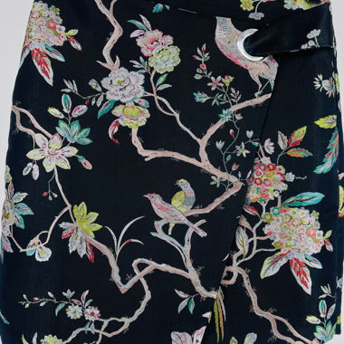 Mini-jupe avec broderie florale de H&M Taille 34