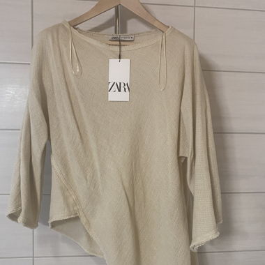 Zara Coton & Lin Rough Blouse L
