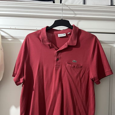 T-shirt polo Lacoste rouge foncé homme