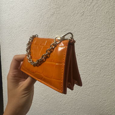Mini bag arancione a catena & other stories