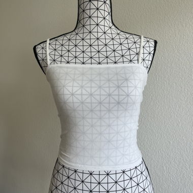 white basic bodycon top