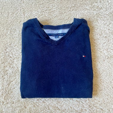 Tommy Hilfiger V-Neck Sweater Navy Blue 