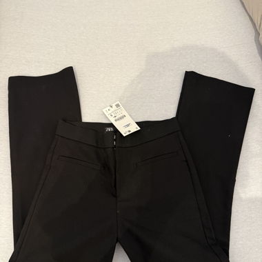ZARA black flared trousers S