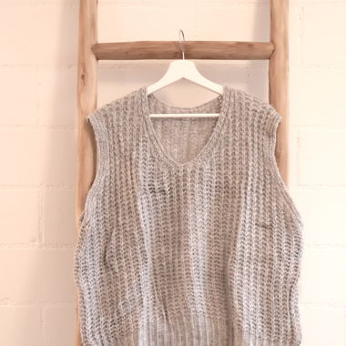 Strickweste, grau, Grösse M