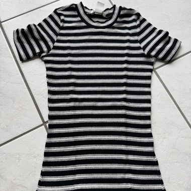 Black and White Striped Top