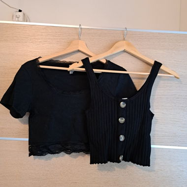 2 crop top neri