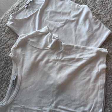Pack deux tops blancs Zara 