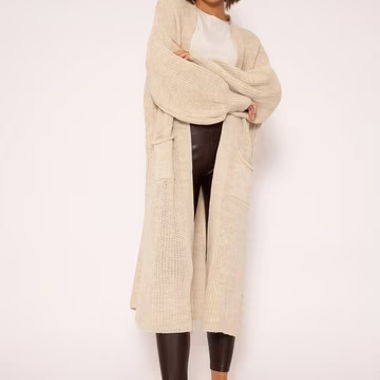 Cardigan with Balloon Sleeves