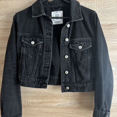 Veste en jean noire 