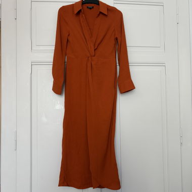 Long orange dress
