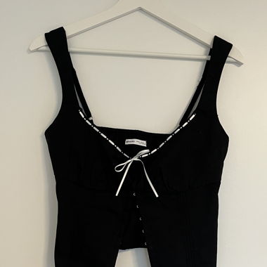Top schwarz Bershka