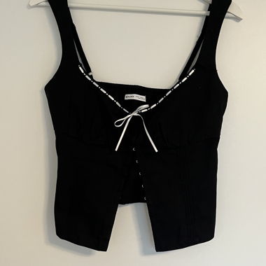 Top schwarz Bershka