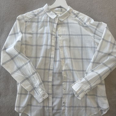 Camicia bianca a quadri