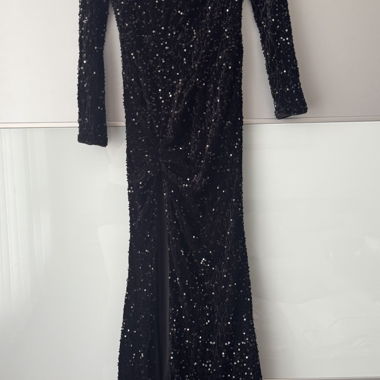 Black Sequin Evening Dress