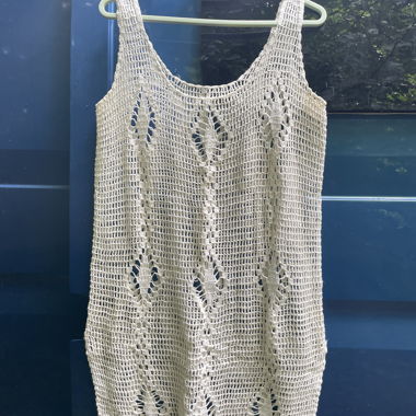 Abito Vintage in Pizzo all’Uncinetto Fatto a Mano (?)