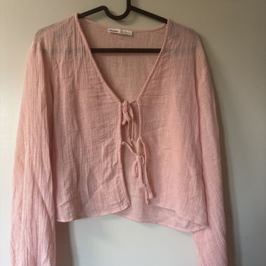 Chemisier portefeuille rose PULL&BEAR