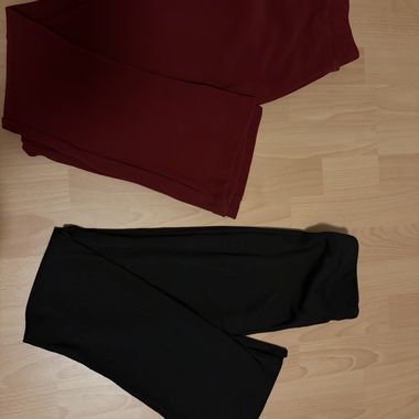 Set di pantaloni a zampa d’elefante Nero/Bordeaux