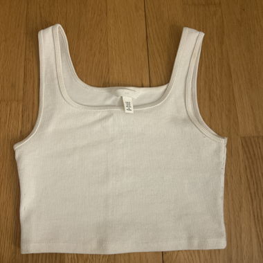 White Cropped Top