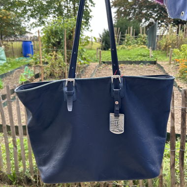 Cabas Longchamps bleu marin