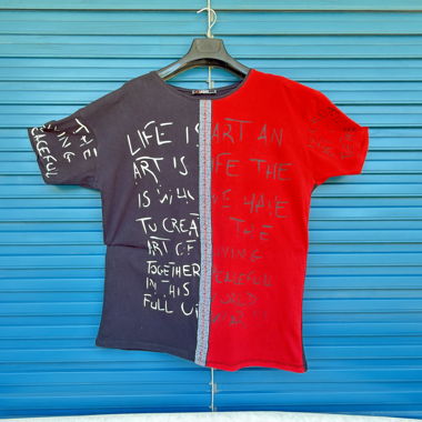 Bicolor-Graphic-T-Shirt Lagos