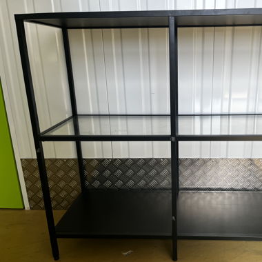 Regal schwarz/Glas