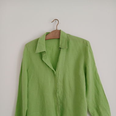 Van Laak Linen Blouse Lime Green 