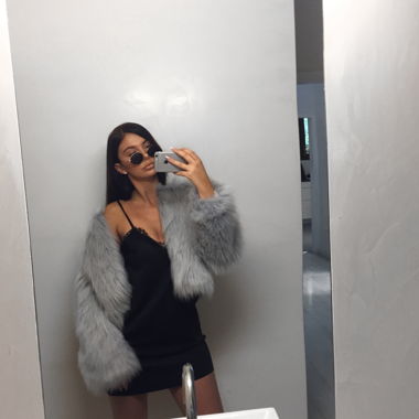 ZARA Faux Fur Jacke – Grösse L