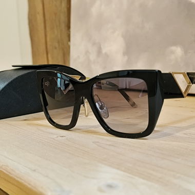 Prada Sonnenbrille Schwarz und Schildpatt-Grau Farbverlauf