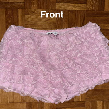 Shorts Bloomers in Pizzo Rosa, Taglia 34 - Nuovi e Mai Usati