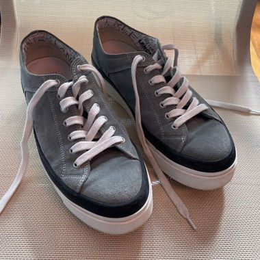 Baskets Free Lance en daim bleu-gris