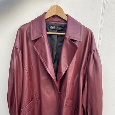 Veste Oversize Imitation Cuir Zara