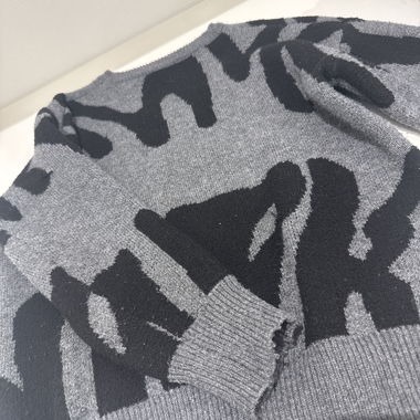 Maglione in maglia grigio