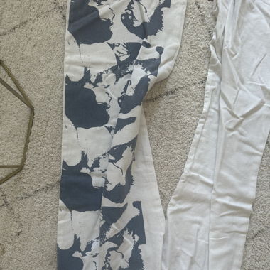 Subdued Linen Pants with Design on Back