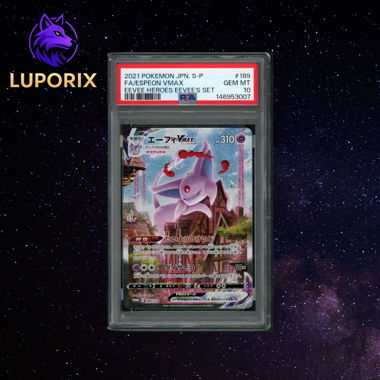 Pokemon PSA 10 Espeon VMAX 189 EEVEE HEROES SET