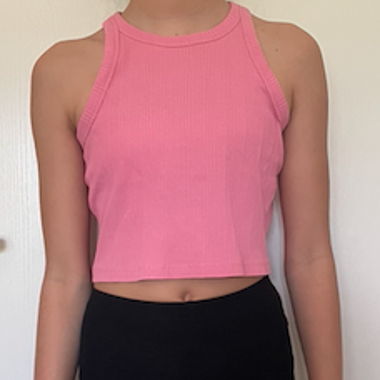 Pink Cropped Top