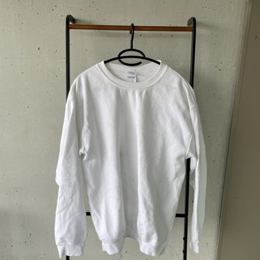 Weisser Gildan Heavy Blend Sweatshirt M