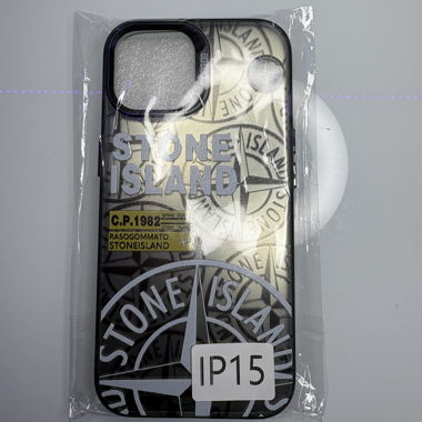Coque iPhone 15 Stone Island noir