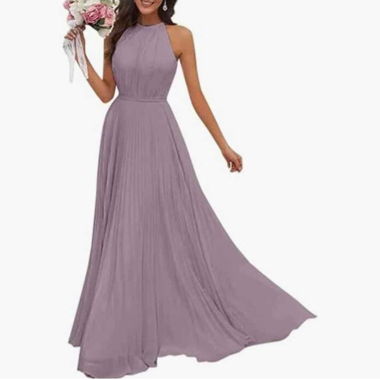Lila Abendkleid lang